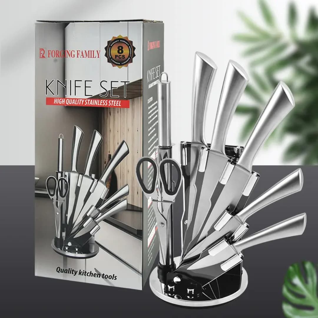 Premium 8-Piece Stainless Steel Knife Set